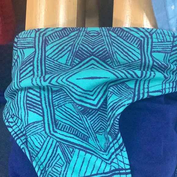 Bikini bottom string geometrical designs blueish turquoise color size S - Picture 6 of 11